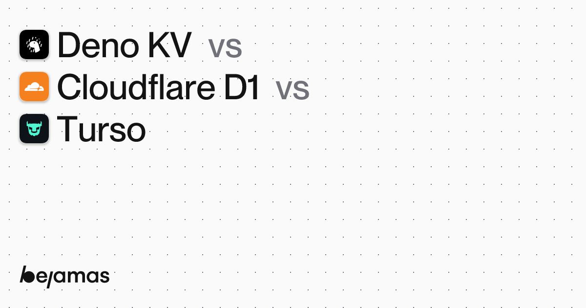 Cloudflare D1 vs Deno KV vs Turso